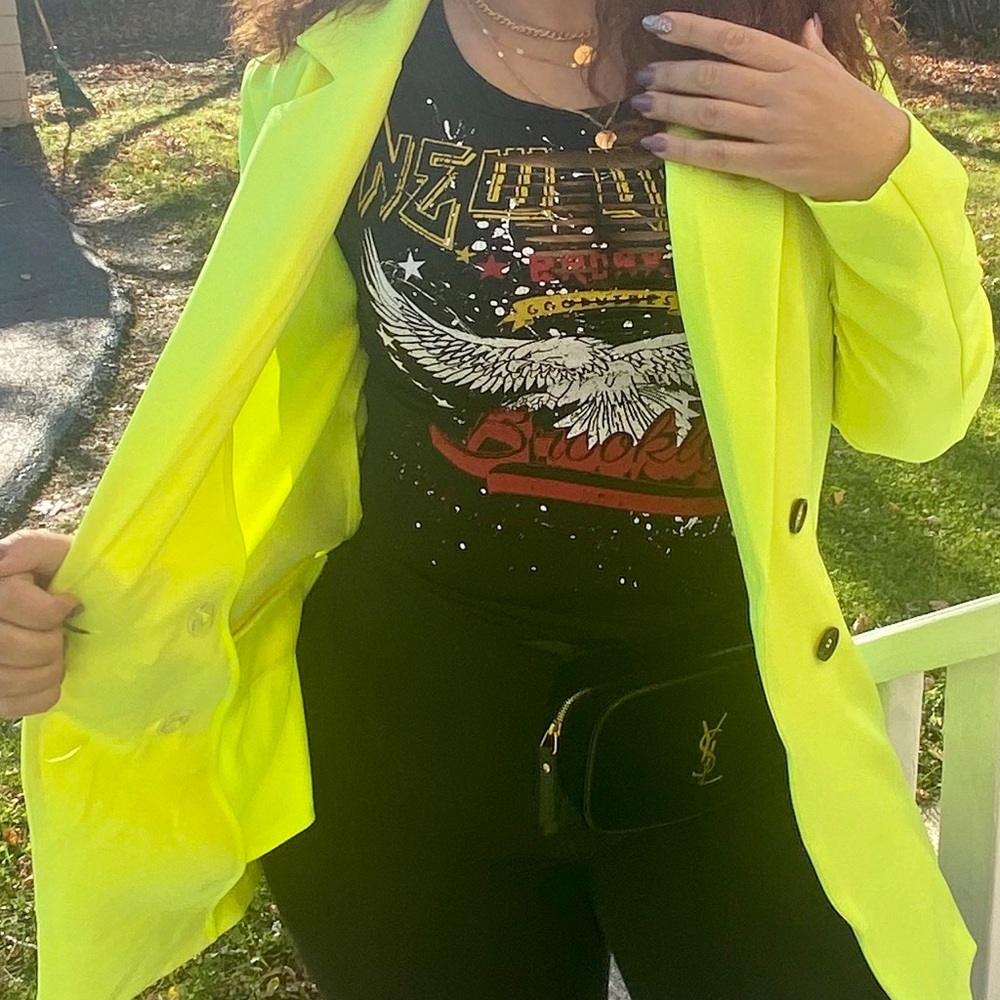 Neon Yellow Forever 21 Blazer